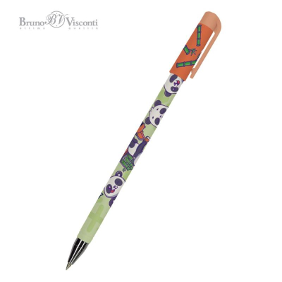 Ручка шариковая BrunoVisconti® 0.5мм 'HappyWrite' 'Kawaii animals' Панда синяя