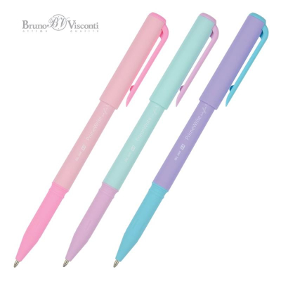Ручка шариковая Bruno Visconti PrimeWrite Basic 1.0мм синие чернила 3 дизайна 'Zefir'