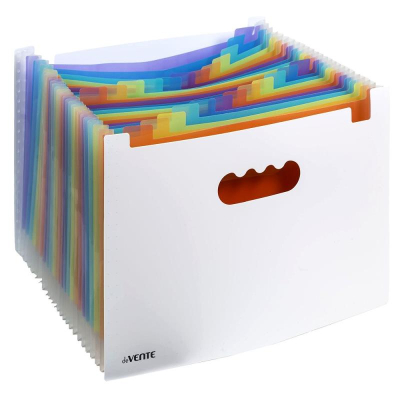 Накопитель вертикальный расширяющийся deVENTE 24x33x3 - 35см 25 отделов 'Just White' белый