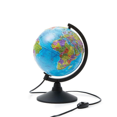 Глобус Земли настольный Globen  21см политическая карта рельефный Классик с подсветкой