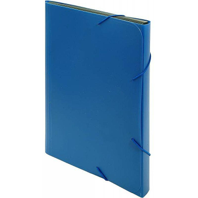 Папка A4&nbsp;&nbsp;13 отделений Бюрократ на резиновых застежках пластиковая синяя