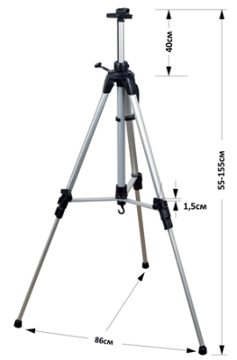 Мольберт полевой Малевичъ тренога алюминий с чехлом серый