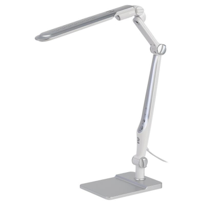 Светильник настольный LED 12W ЭРА выбор цветовой температуры 3000-4500-6000K на струбцине/подставке серебро