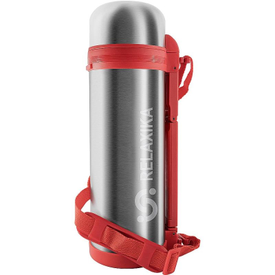 Термос многофункциональный для еды и напитков Relaxika-201&nbsp;&nbsp;1.80л с двумя чашками серебристый