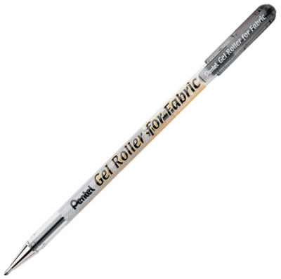 Ручка гелевая для рисования на ткани Pentel Arts Gel Roller for Fabric 1.0мм черная