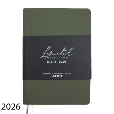 Ежедневник 2026 A5 deVENTE 'Nobile' 352стр тонированный блок гибкая обложка искусственная кожа Soft touch зеленый