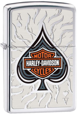 Зажигалка бензиновая Zippo 'Harley-Davidson®' с покрытием High Polish Chrome серебристая