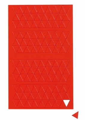 Магнитные символы треугольник 1х1см 180шт красные