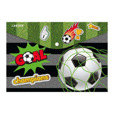 Папка-конверт на кнопке A4 deVENTE пластиковая 150мк с фотопечатью 'Goal'