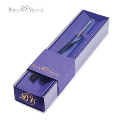 Ручка шариковая BrunoVisconti® 'Palermo' 0.7мм металлический Soft Touch фиолетовый корпус синие чернила