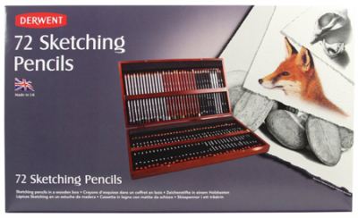 Набор художественный для скетчинга Derwent Sketching Pencils 72пр в деревянной коробке