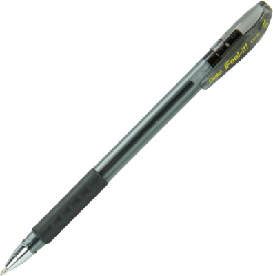 Ручка шариковая Pentel 1.0мм Feel it! трехгранный корпус с резиновой манжетой черная