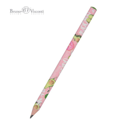 Карандаш BrunoVisconti® 'HappyGraphix' Jumbo 4B трехгранный корпус 'Авокадо. Модница'