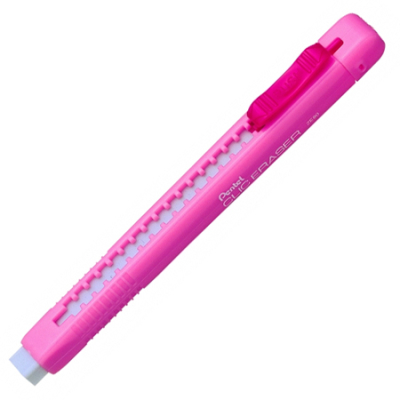 Ластик-карандаш пластиковый Pentel 'Clic Eraser' розовый корпус