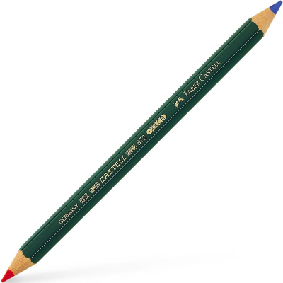 Карандаш 2-х цветный Faber-Castell 873 синий/красный  d10мм