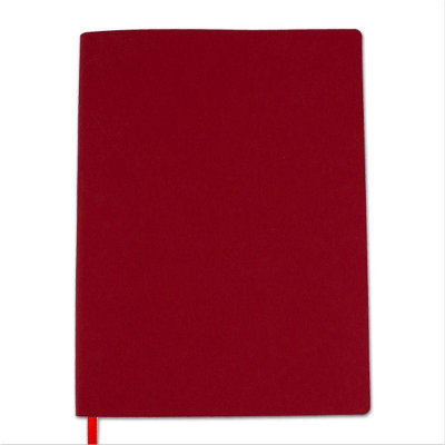 Записная книжка A4- 128л клетка Полином тонированный блок интегральная обложка Soft Touch 'Big Boss' красная