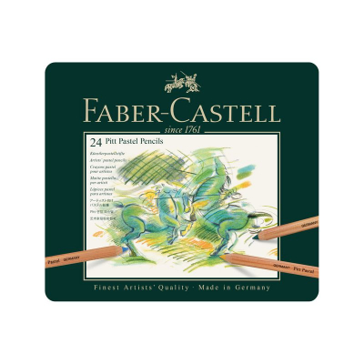 Карандаши пастельные Faber-Castell Pitt Pastel  24цв в металлической коробке