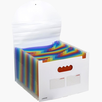 Папка-органайзер deVENTE 25 отделений A4 на резиновой застежке 'Just White' белая