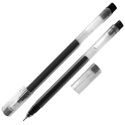 Ручка гелевая deVENTE 0.5мм 'Kilometrico Triolino' игольчатый стержень трехгранный корпус одноразовая черная