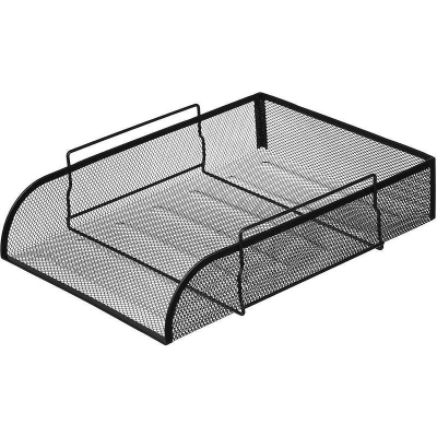 Поддон для бумаг металлический Attache h-83мм сетчатый черный