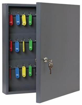 Шкаф на  60 ключей 35х40х8см Onix стальной серый с пластиковыми бирками