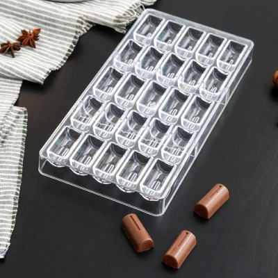 Форма для шоколада пластиковая Konfinetta Батончик 28х14х2.5см 25 ячеек