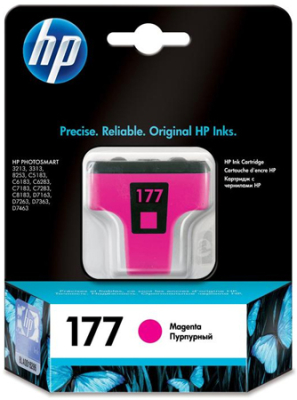 Картридж струйный HP №177 PS3213/3313/8253/C7183/C7283/C7283/D7163/D7263/7363/7463 пурпурный ресурс 350стр
