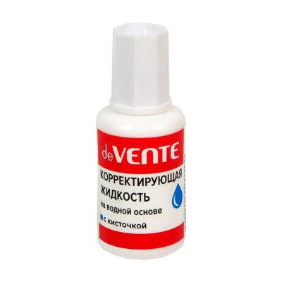 Корректирующая жидкость 20мл deVENTE на водной основе