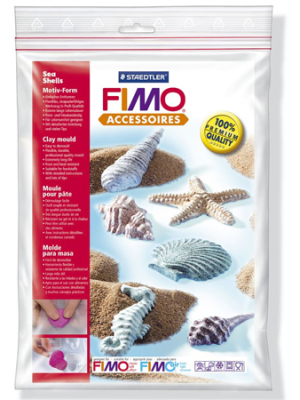 Формочки для слепков художественного качества Fimo Ceramofix Морские ракушки 6 видов 6х6см
