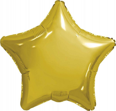 Шар воздушный фольгированный Звезда золото светлое Agura 48см