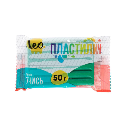 Пластилин в брусках Лео 'Учись'&nbsp;&nbsp;50г зеленый