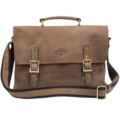 Сумка Klondike 1896® 40х32х7см 'Bill' 1 отдел с ремнем кожа коричневая