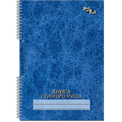 Книга строгого учета A4&nbsp;&nbsp;50л клетка на гребне со шнуровкой