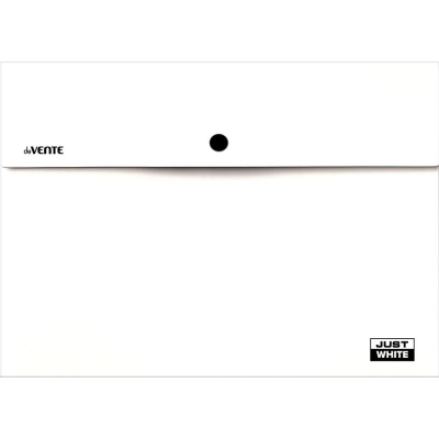 Папка-конверт на кнопке A4 deVENTE пластиковая 350мкм 'Just White' фактура Soft touch белая