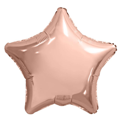 Шар воздушный фольгированный Звезда золото розовое Agura 23см 5шт