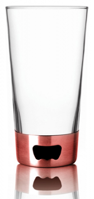 Стакан Asobu 0.48л 'Pint glass opener' сталь/стекло красный