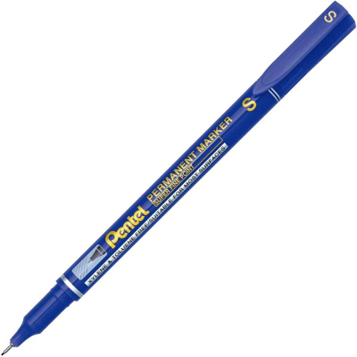 Маркер перманентный Pentel круглый  0.4мм 'Super Fine Point' синий
