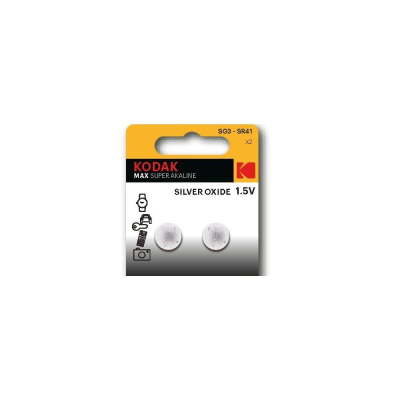 Микро батарейка Kodak  1.5V G 3/192/392/LR41 MAX SUPER Alkaline Silver Oxid  2шт в блистере