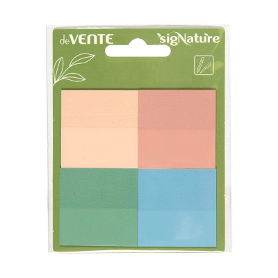 Липкий блок прозрачный&nbsp;&nbsp;38х38мм deVENTE&nbsp;&nbsp;4цв х20л пластиковый 'sigNATURE' в блистере