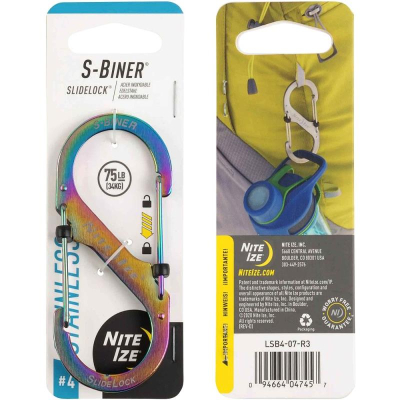 Карабин стальной с блокировкой Nite Ize S-Biner® SlideLock® 4 Spectrum