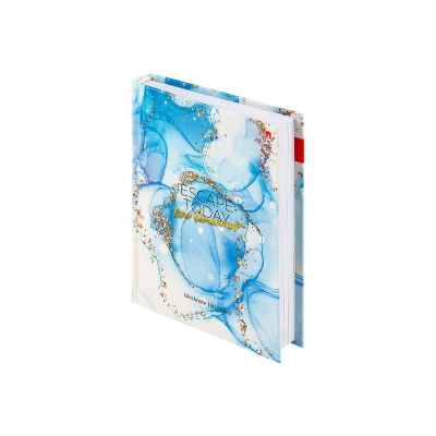 Тетрадь A6 160л клетка на сшивке Альт® твердая глянцевая обложка 'Мрамор'