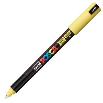 Маркер декоративный Uni Posca 0.7мм  игольчатый наконечник желтый (2)