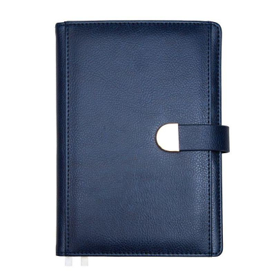 Ежедневник A5 deVENTE 'Denver' 272стр тонированный блок твердая обложка с хлястиком на магнитной застежке искусственная кожа синий