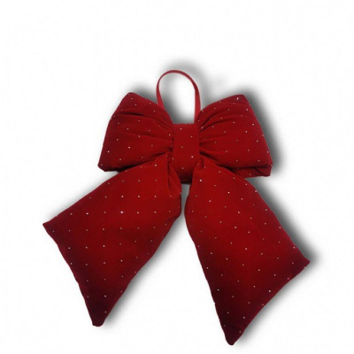 Бант 29х21см текстиль алый