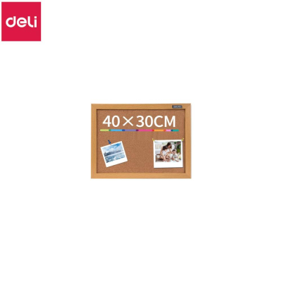 Доска пробковая&nbsp;&nbsp;40х30см Deli деревянная рамка