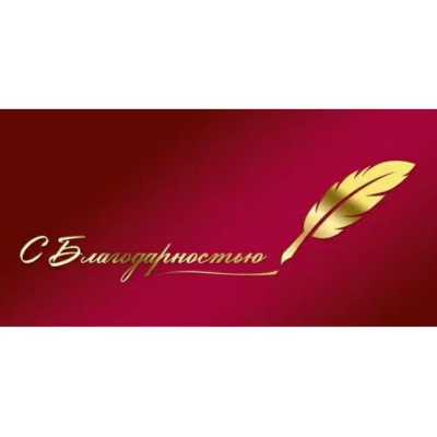 Конверт для денег Империя поздравлений 'С благодарностью'