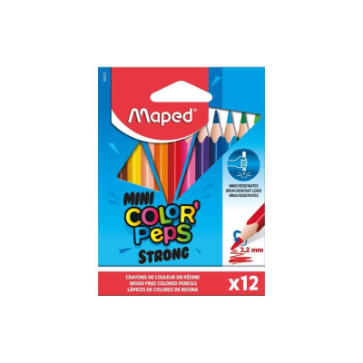 Карандаши  12цв Maped Color'peps 'Strong' Mini пластиковые трехгранные в картонной коробке