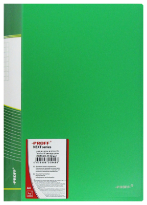 Папка A4&nbsp;&nbsp;60 карманов Proff Next зеленая