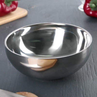 Миска для смешивания 0.8л с двойными стенками нержавеющая сталь