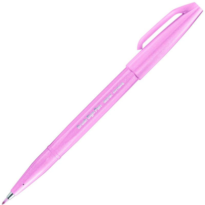 Ручка-кисточка капиллярная художественная Pentel Arts Brush Sign Pen розовая светлая